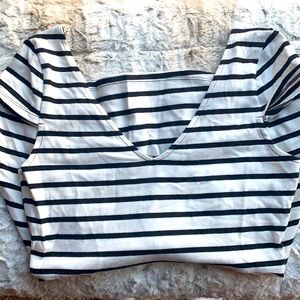 Victoria’s Secret Striped Peplum Top